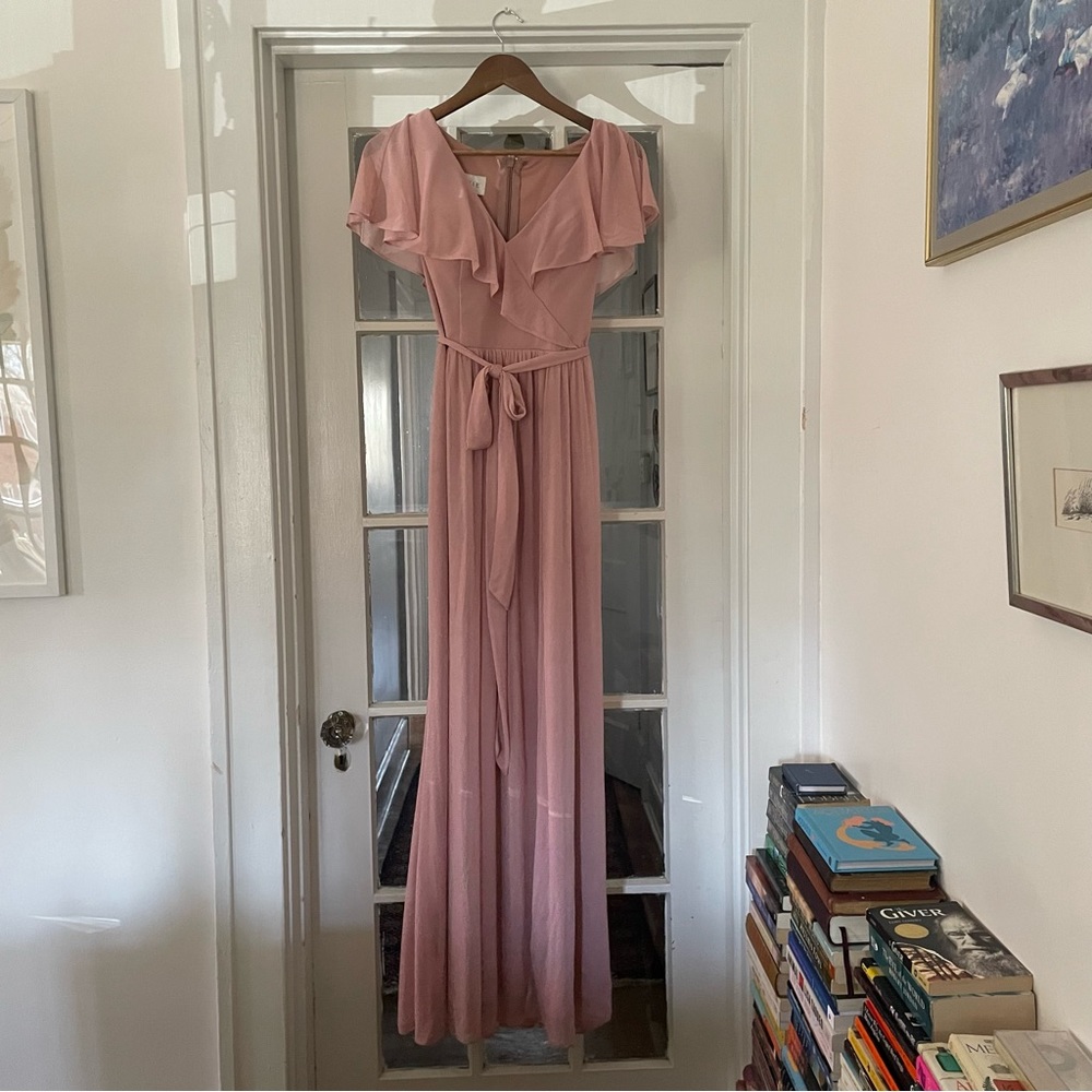 Azazie Blush Pink Bridesmaid Dress